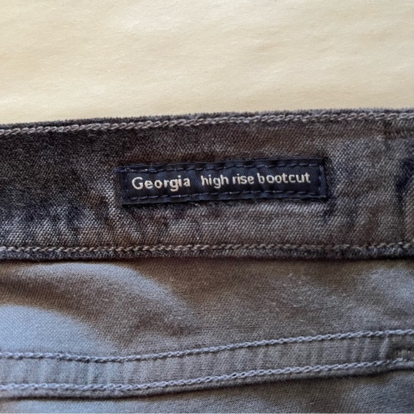 Citizens Of Humanity Charcoal Velvet Georgia Bootcut Flare Pants - Picture 10 of 16